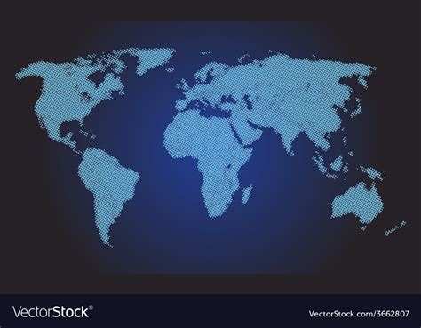 Stylized World Map Royalty Free Vector Image Vectorstock