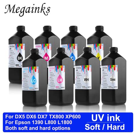 1000ml Led Uv Ink For Epson 1390 L800 L1800 L805 R1800 R1900 Uv