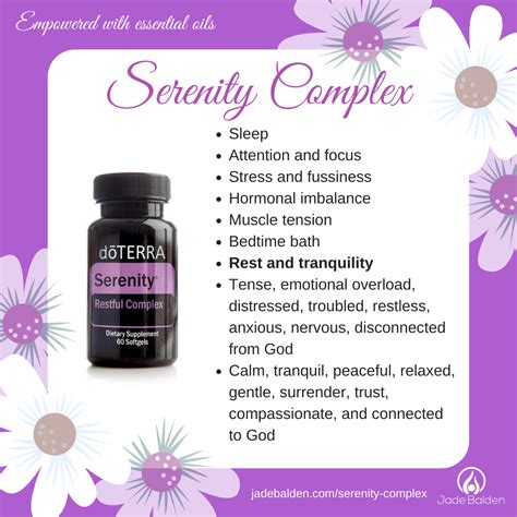 Serenity Complex By Doterra Jades Oil Cards Jade Balden