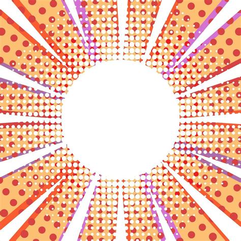 Sunburst Dots Abstract Colorful Background Dots And Rays White