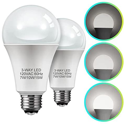 3 Way Light Bulbs, LOHAS 3 Way LED Light Bulbs 50 100 150W Equivalent ...