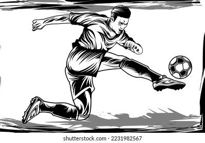 Man Playing Shooting Ball Cool Pose Stock Illustration 2231982567 | Shutterstock