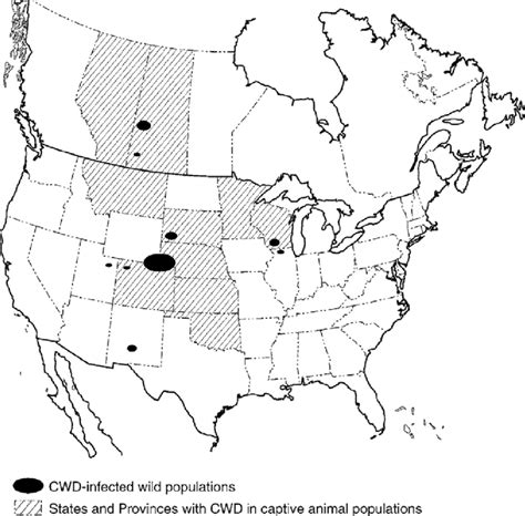 1 Map Showing States And Provinces Where Chronic Wasting Disease Cwd