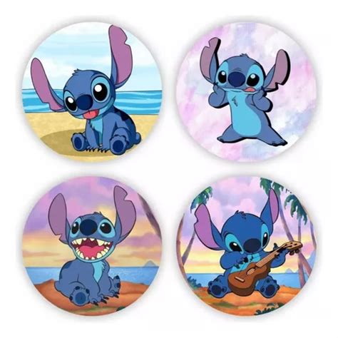 40 Adesivos Lilo E Stitch Redondo Festa Aniversário 3 5cm MercadoLivre