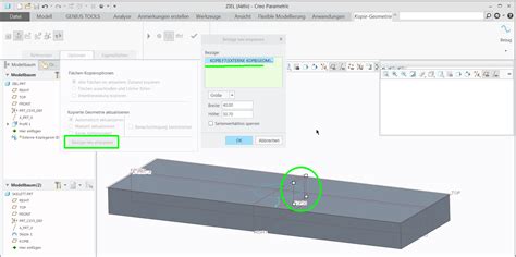 Verkleinerte Ebenen über Copygeom PTC Engineering Solutions PTC Creo