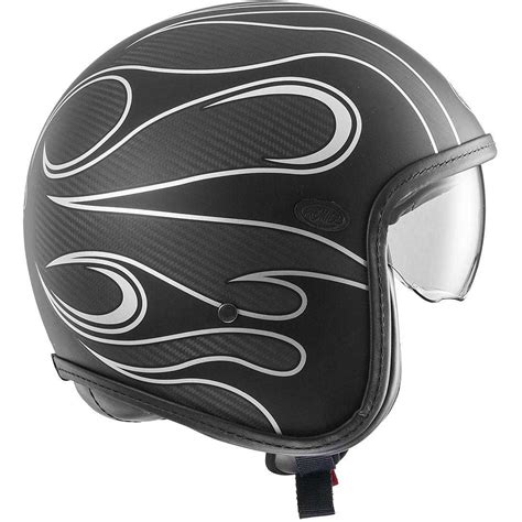 Moto Jet Helmet In Carbon Premier Vintage Platinum Ed Carbon Fr Silver