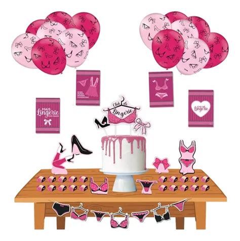 Kit Festa Chá De Lingerie Festa Simples Itens Festcolor MercadoLivre