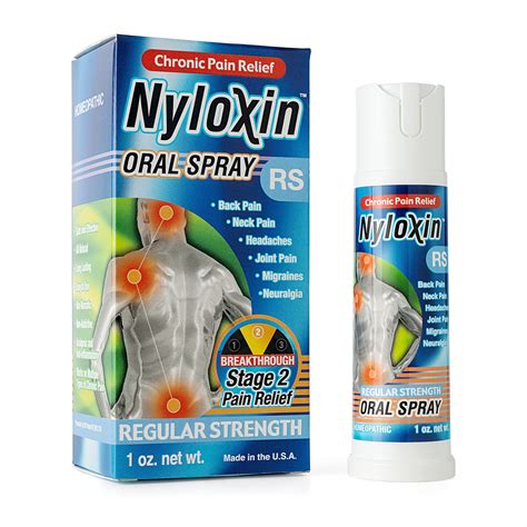 Nyloxin Flavored Oral Spray Arthritis Pain Relief Back Pain Relief