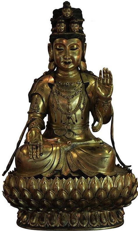 Lot Rare Important Gilt Bronze Figure Of Bodhisattva Avalokiteshvara