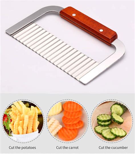 Crinkle Potato Cutter Wavy Chopper Knife Upgraded