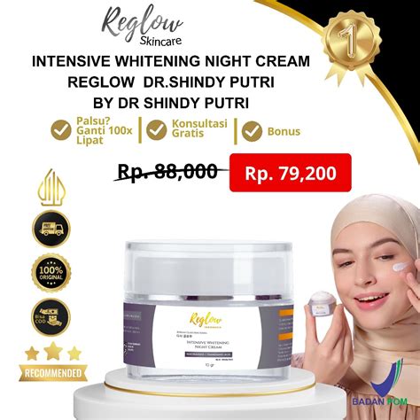 Jual Reglow BY DR SHINDY Intensive Whitening Night Cream Penghilang