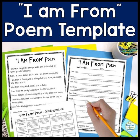 I Am Poem I Am From Poem Template With Example Poem Biography Poem