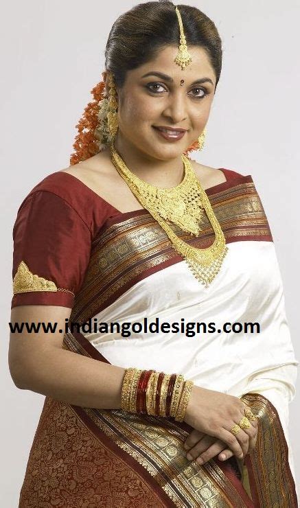 Ramya Krishnan In Bridal 22k Gold Jewellery From Tanishq Fadal Manila