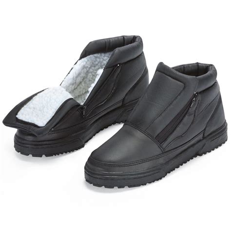 Collections Etc Water Resistant Fleece Insulated Snow Boots With