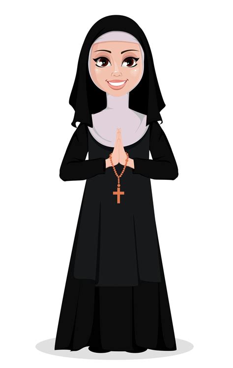 Nun Cartoon Character 2448473 Vector Art At Vecteezy