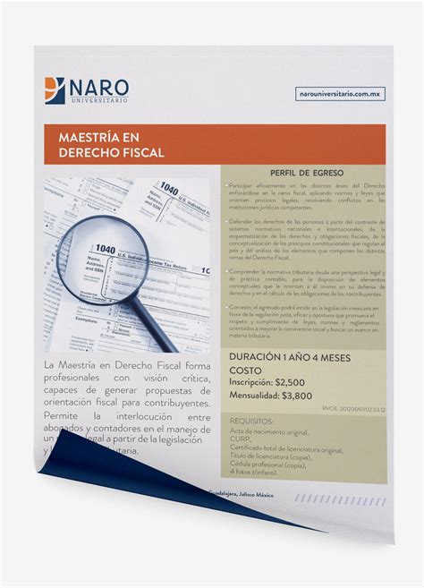 Maestría En Derecho Fiscal Naro Universitario