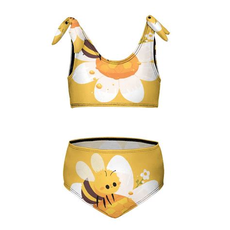 Bee Daisy Flower Girl S Piece Bikini Set Beach Sport Swimsuit Swimwear Y Cm Walmart
