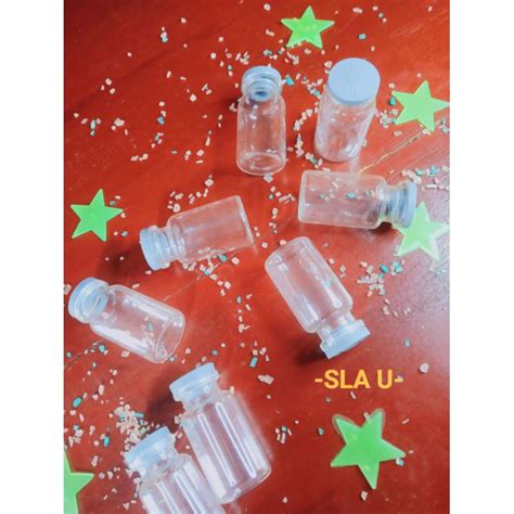 Jual Botol Kaca Vial Ml Ml Dengan Tutup Karet Shopee Indonesia