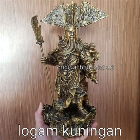 Jual Patung Dewa Kwan Kong 12 Inch Berdiri Logam Kuningan Di Lapak Toko