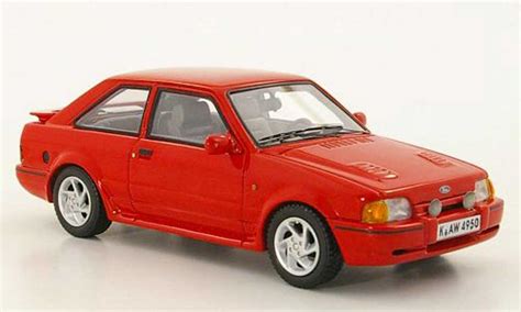 Ford Escort MK4 Miniature MkIV RS Turbo Rouge 1989 Neo 1 43 Voiture