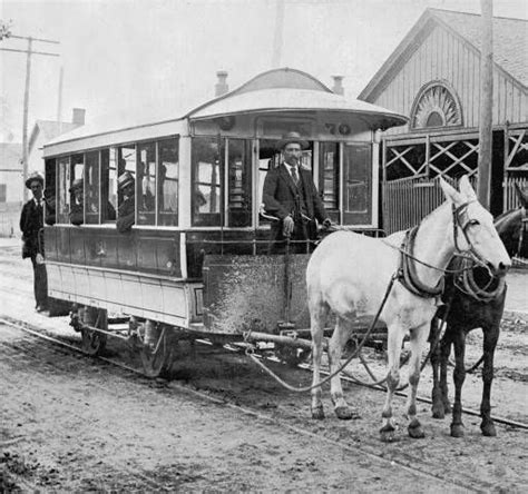 Mule Drawn Streetcar Louisville Kentucky Circa 1900 R G Potter