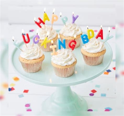 Happy Fucking Bday Candles Colorful Funny Swear Mature Naughty Adult Birthday Candle Set Cake