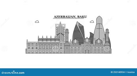 Baku City Circuit Azerbaijan Motorsport Race Track Vector Map