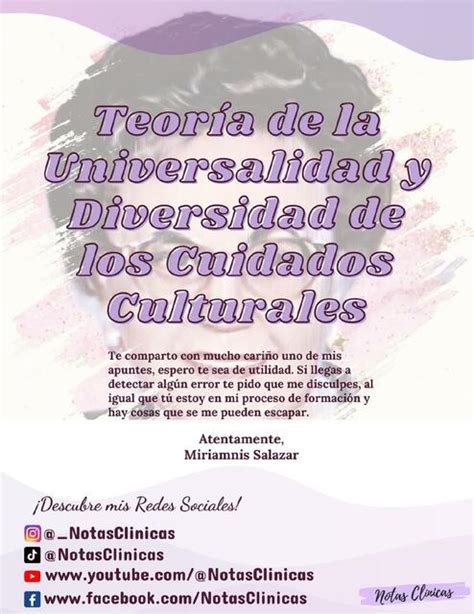 Teor A De La Universalidad Y Diversidad De Los Cuidados Culturales