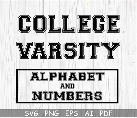 Varsity Font Svg Sport Font Svg College Font Svg Varsity Etsy