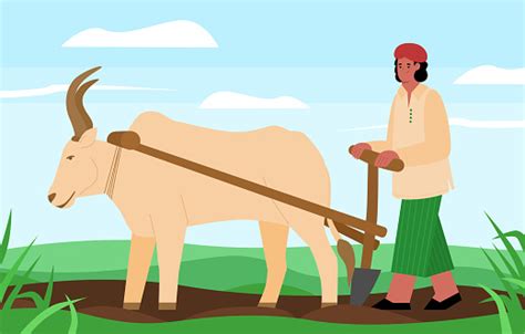 Free Farmer With Plough Clipart in AI, SVG, EPS or PSD