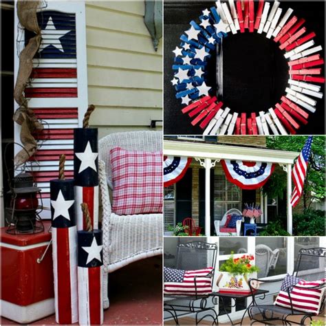 4th of July Front Porch Ideas- Patriotic Outdoor Decorations for your house