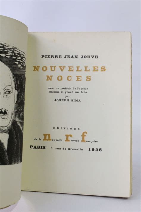 Jouve Nouvelles Noces First Edition Edition Originale