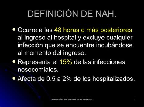 Neumon A Adquirida En El Hospital Ppt