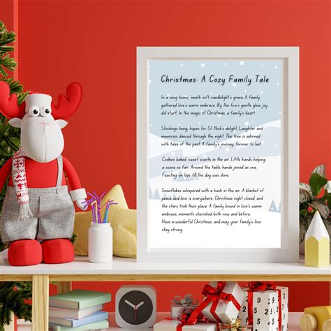 Christmas Poem Wall Art, Digital Wall Art, Family Christmas Poem ...