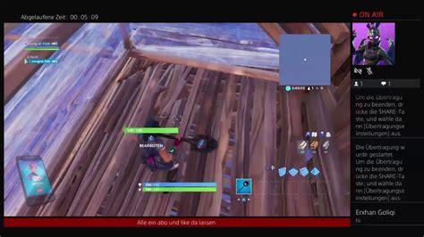 Fortnite Live Mein Erster Stream Youtube