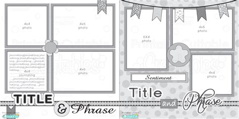 Scrapbook Layouts Printable Cuttable Creatables