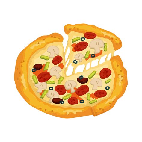 Premium Vector Pizza Vector Clipart Delicious Food