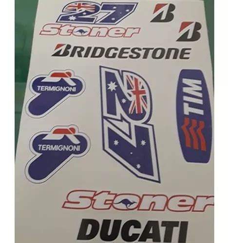 Adesivo Moto Gp Casey Stoner Ducati Cartela 21 X 30 Cm Parcelamento