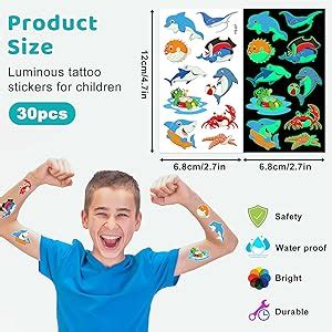 30 Feuilles Tatouage Enfant 400 Pcs Tatouage Ephemere Tatouage