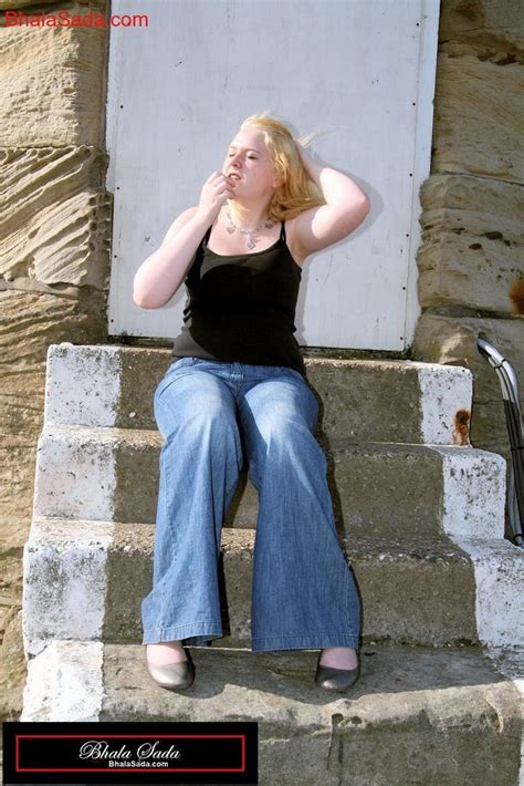 Chubby Blonde Girl Stripping And Showing Her Curvy Body Outdoors Photos