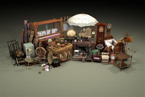 Ultimate Antique Props 50 3d Props Unity Asset Store