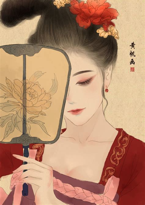 古风美女 插画 古风 手绘 堆糖，美图壁纸兴趣社区