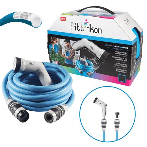 Tubo Da Giardino Con Raccordi E Pistola Multigetto 25mt Ikon FITT