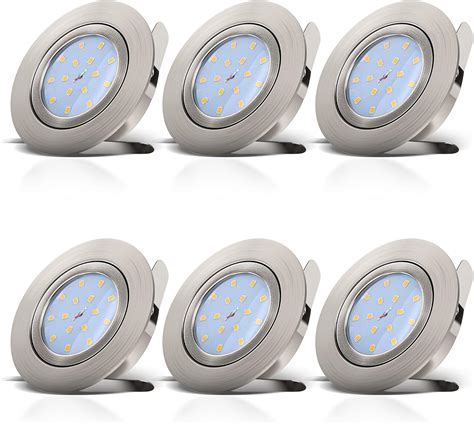 B K Licht Lot De Spots Led Encastrables Ultra Plats Orientables