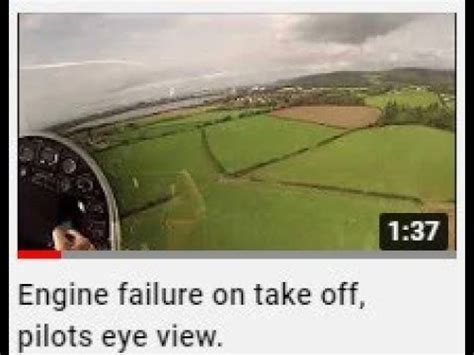 Engine Failure On Take Off Pilots Eye View Follow Up Video Youtube