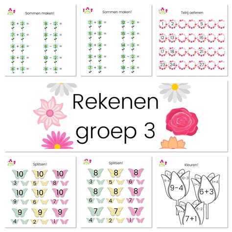 Lente Werkboekje Rekenen Groep Juf Julie