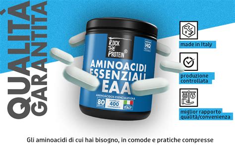 Eaa Aminoacidi Essenziali Compresse Da Mg Rock The Protein