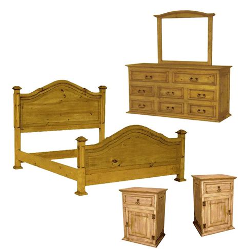 Rustic Pine Bedroom Furniture Set | Pine Bedroom Furniture