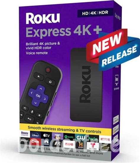 Roku Express 4K Streaming Media Player HD 4K HDR Wireless Voice