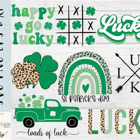 St Patricks Day Bunlde Svg Shamrock Svg Bundle Svg Patricks Etsy